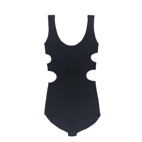 Proenza Schouler Black Knit Bodysuit With Cut Out Sides New With Tags M - Picture 10 of 13